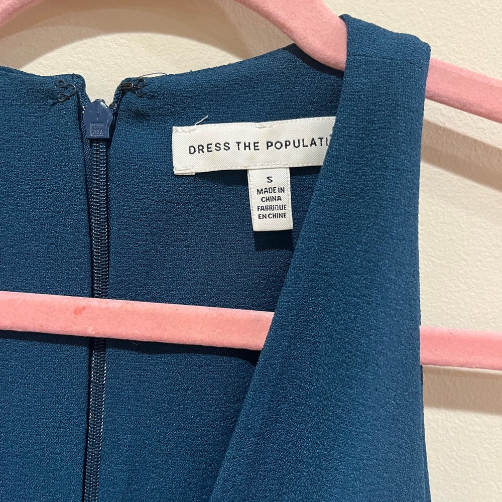 Dress The Population Catalina Peacock Blue Dress Size Small - Picture 6 of 10